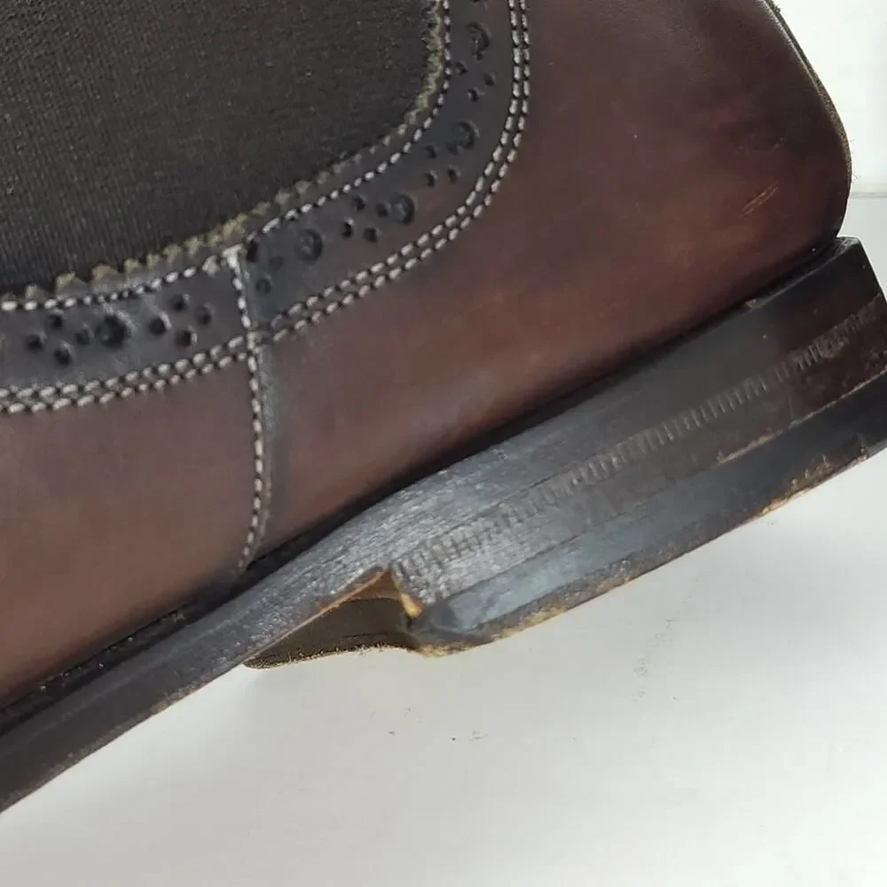 Antonio Maurizi Men's US7 EU40 Brown Burnished Leather Chelsea Ankle boots